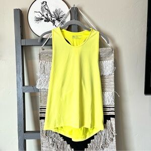 ALBION Racer Twist Back Tank Top Yellow Size L #255